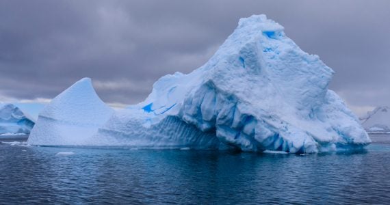 Close up photo of an iceberg in Antarctica