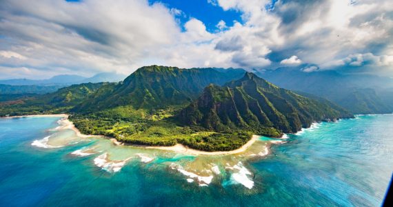 hawaii na pali paradise island formation