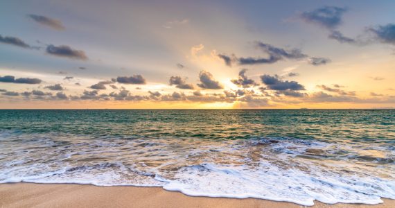 sunset over the ocean