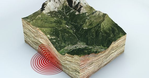 image rendering of tectonic shift