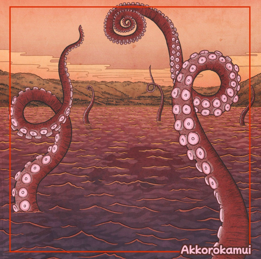 Akkorokamui sea monter illustration