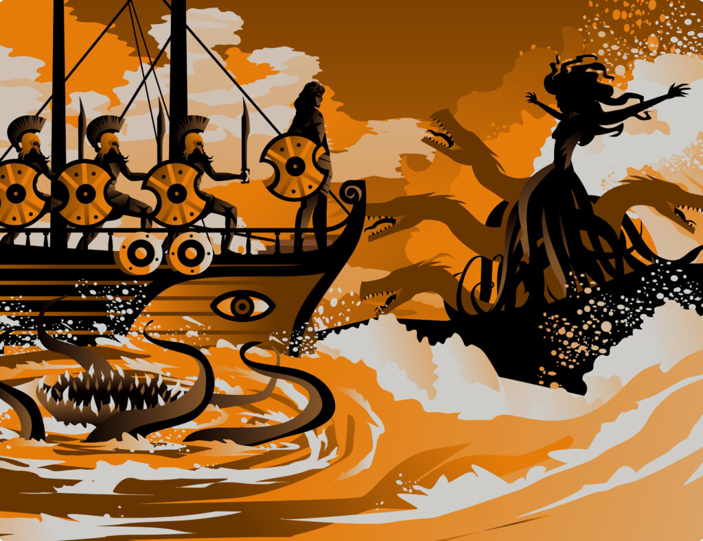 illustration of Scylla sea monster myth