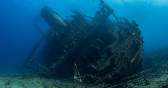 a famous shipwreck sitting at the bottom of the ocean