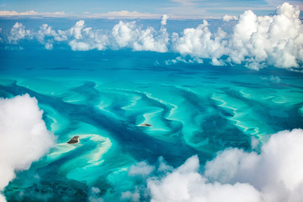 an aerial view of the bahamas