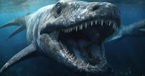a close up of Tutcetus Rayanensis in a 3d illustration