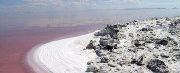 the shore of the great salt lake