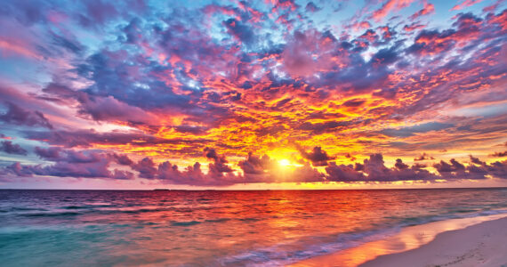 a beautiful beach sunset