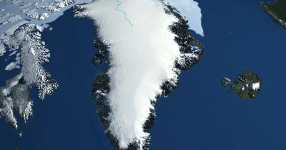 a view of greenland from space