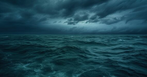 a storm out on the ocean