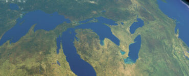 a view of the great lakes from space