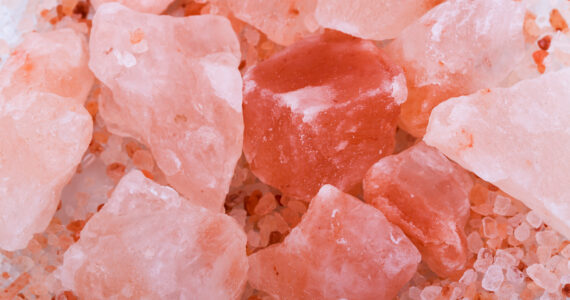 a close up of himalayan pink salt