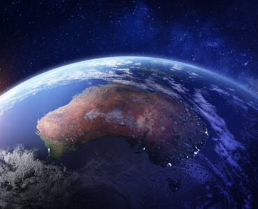 a view of australia in space