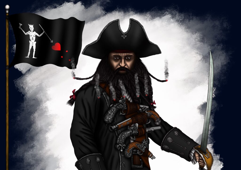 The Infamous Flag Of Blackbeard The Pirate