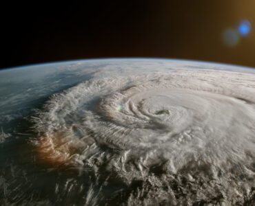 a massive cyclone seen from space
