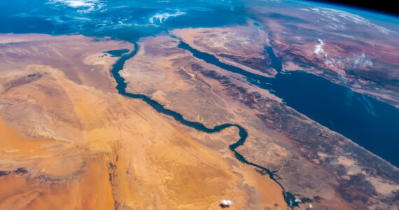 the nile river viewed from space