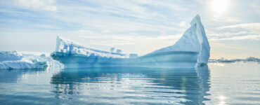 a view of a glacier in antarctica