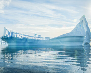 a view of a glacier in antarctica