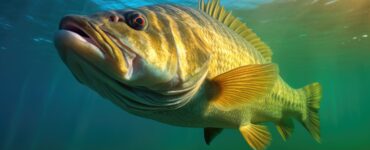 rendering of a massive largemouth bass underwater