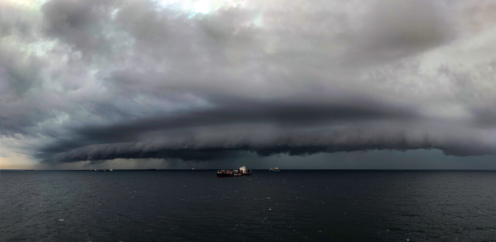the gulf of guinea during a storm