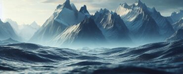 a mountain range in the ocean