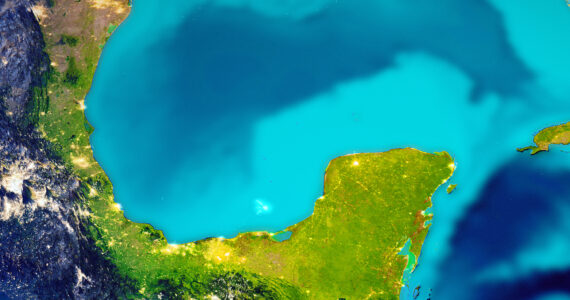 a view from space of the gulf of mexico