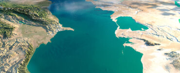 the caspian sea from space
