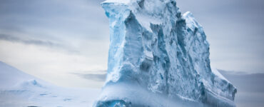 an iceberg in the sea