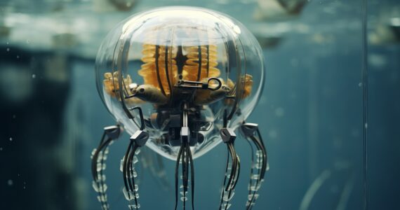 a rendering of a robotic jellyfish
