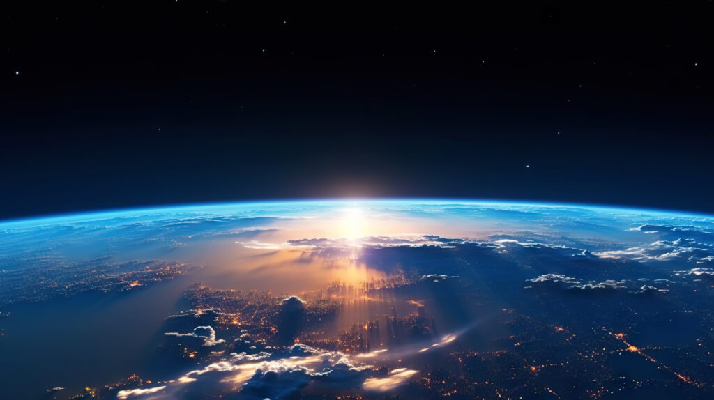 a view of the earth from space