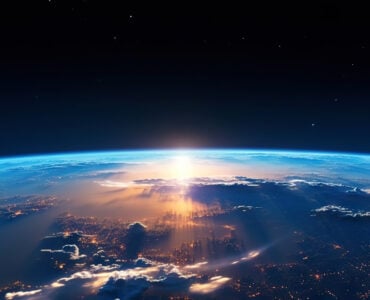 a view of the earth from space