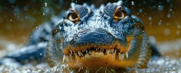 rendering of an alligator up close in the water