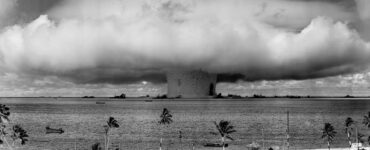 a nuclear bomb test in bikini atoll