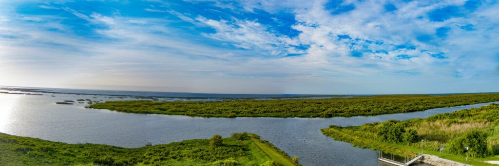 aerial view of lake okeechobee