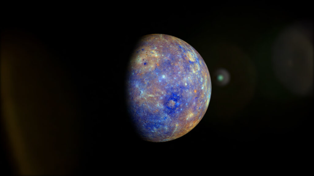 a shot of mercury in space
