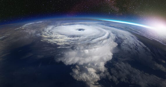 a giant hurricane from space