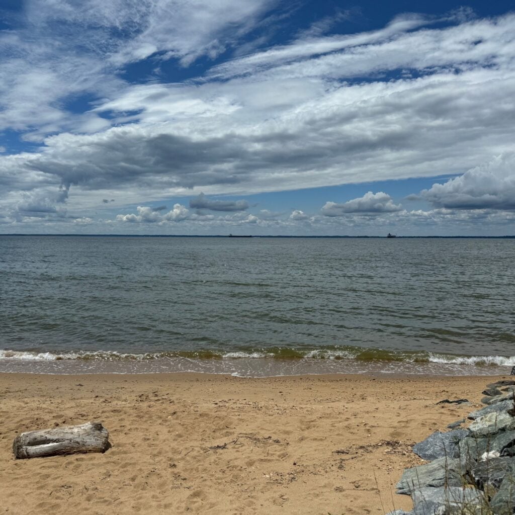 Chesapeake Bay, Private beach with a view