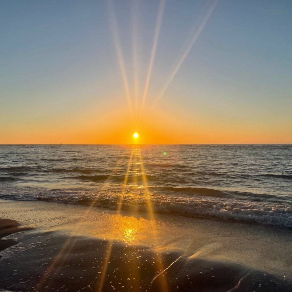 Captiva Island sunset on the beach