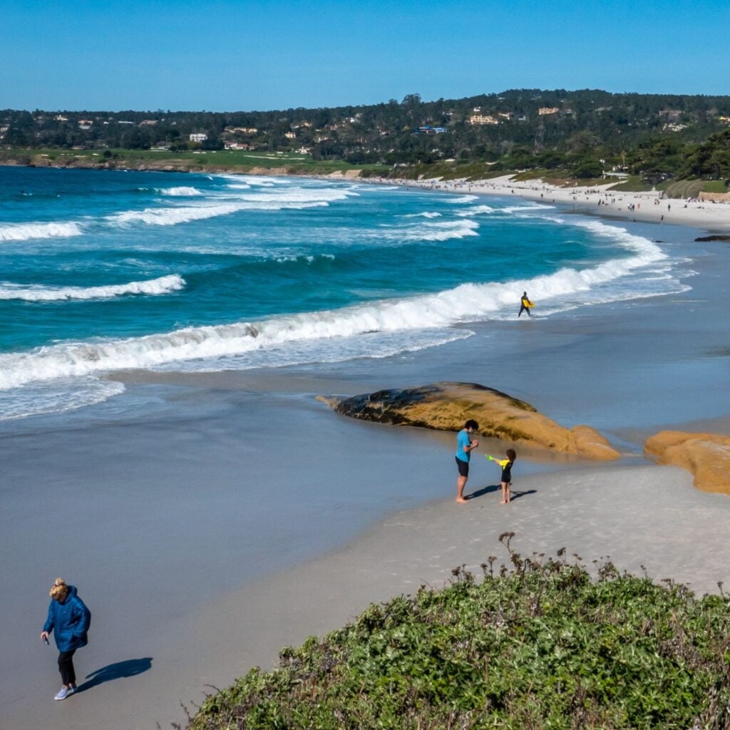 Walikng on the beach in Carmel by the sea California state.