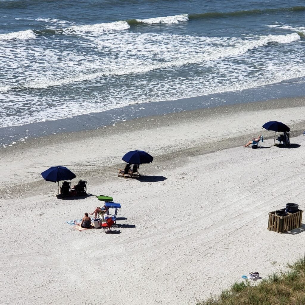 A day relaxing at Cherry Grove Beach in South Carolina.