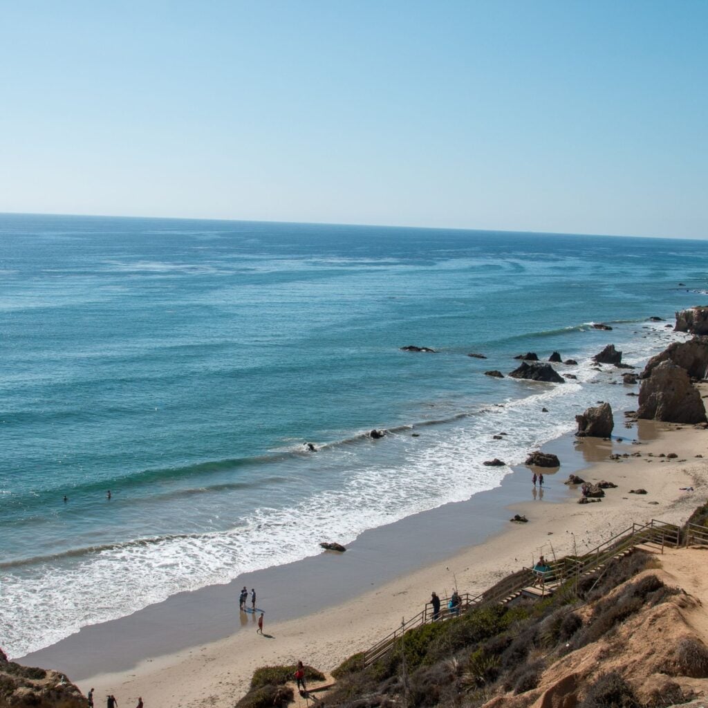 Sunny day at El Matador State Beach in Malibu, California.