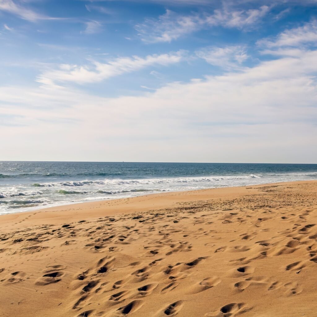 Empty daytime beach at the North Carolina Outer Banks