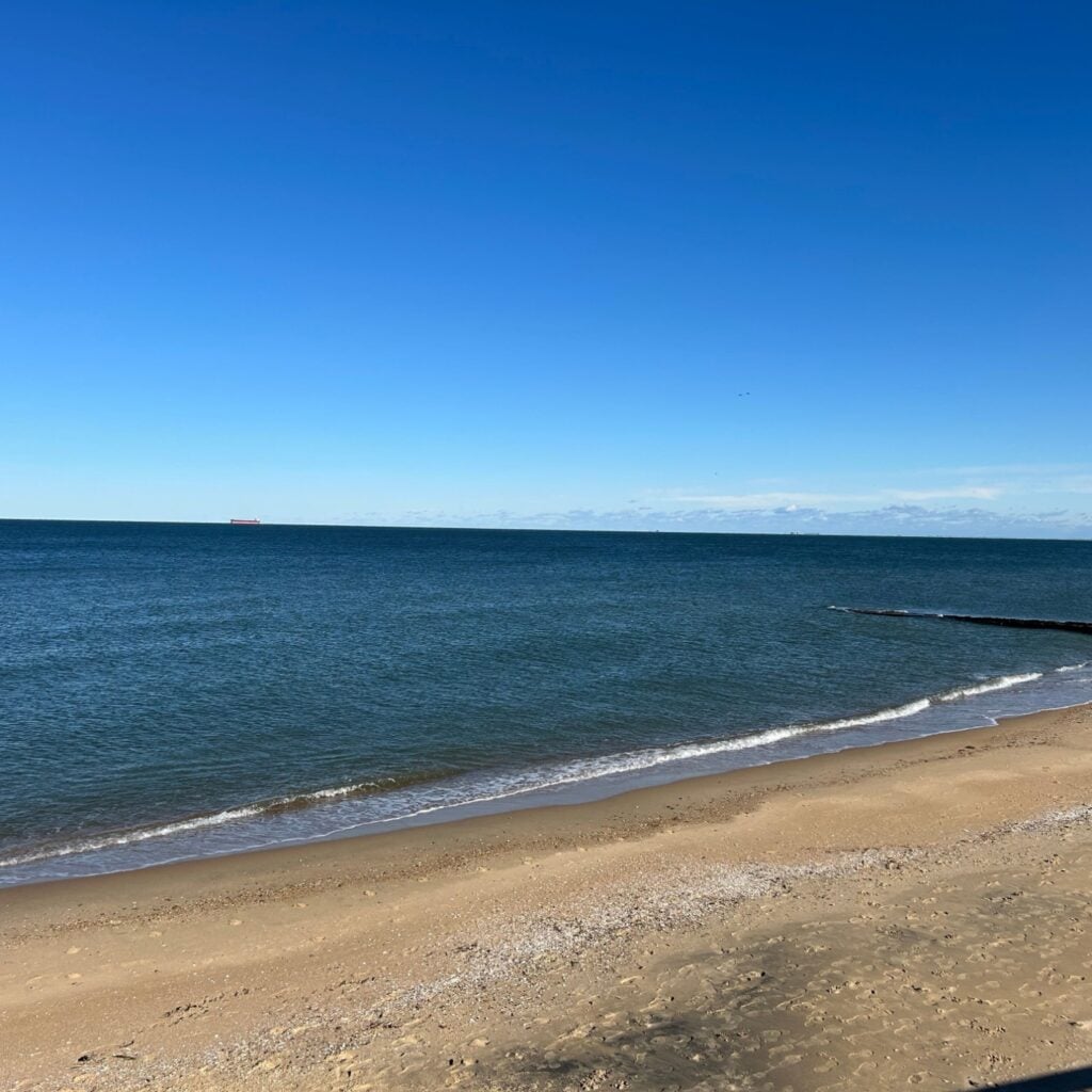 Sand, sunshine, and blue skies, a perfect combination for any beach lover. Ocean View beach in Norfolk, Virginia.