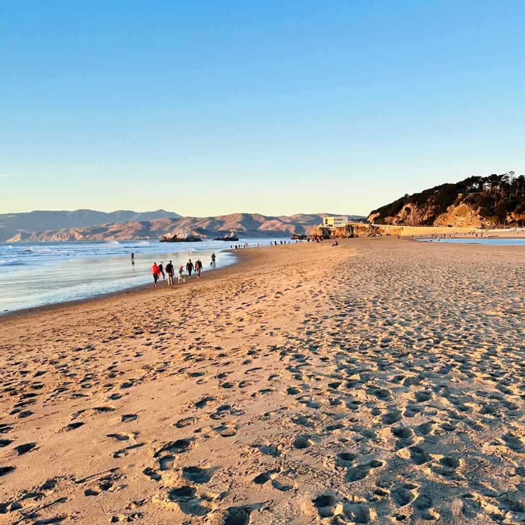Ocean Beach, San Francisco, California USA - Beautiful Sunset at the beach