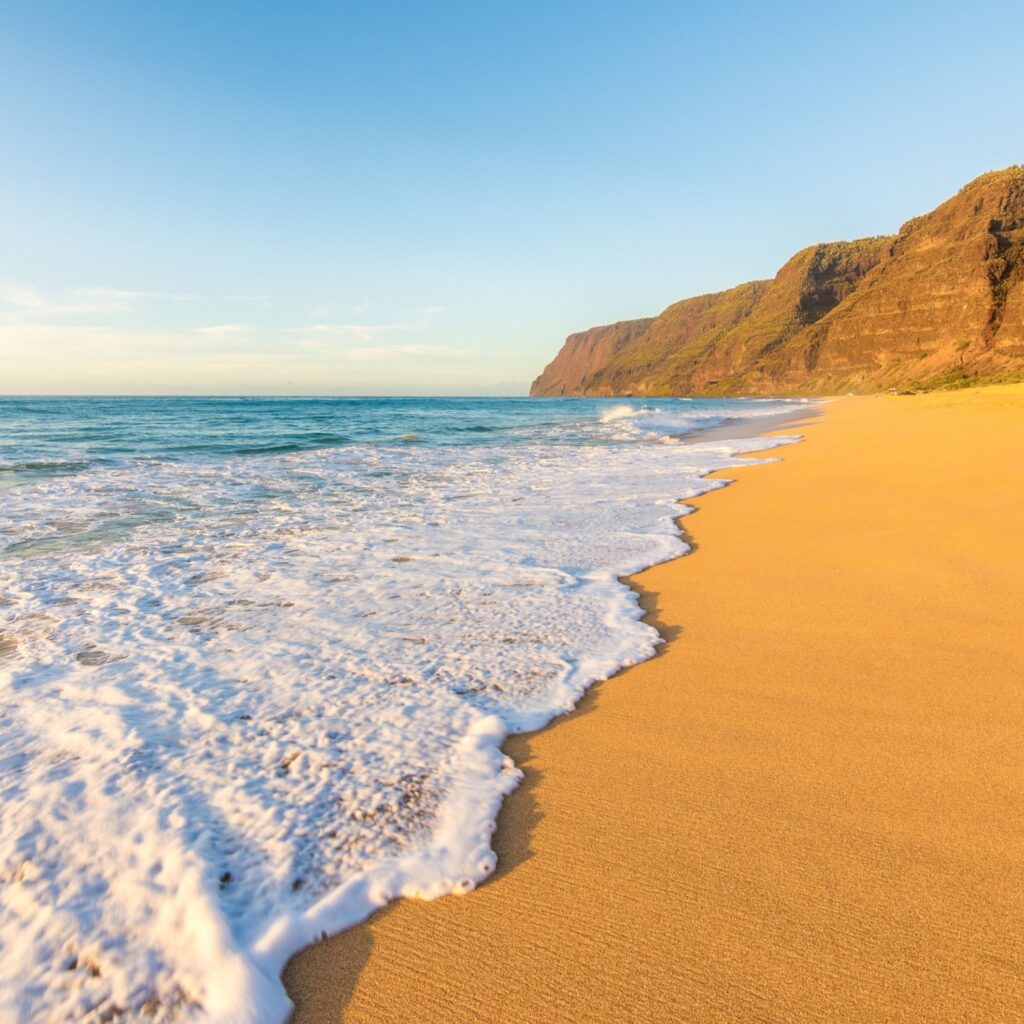 Amazing Polihale beach State Park, Kauai island, Hawaii