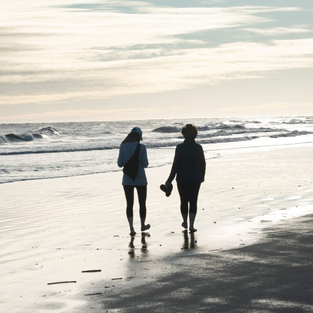 Walking around the beach at sunset on Seabrook Island, SC