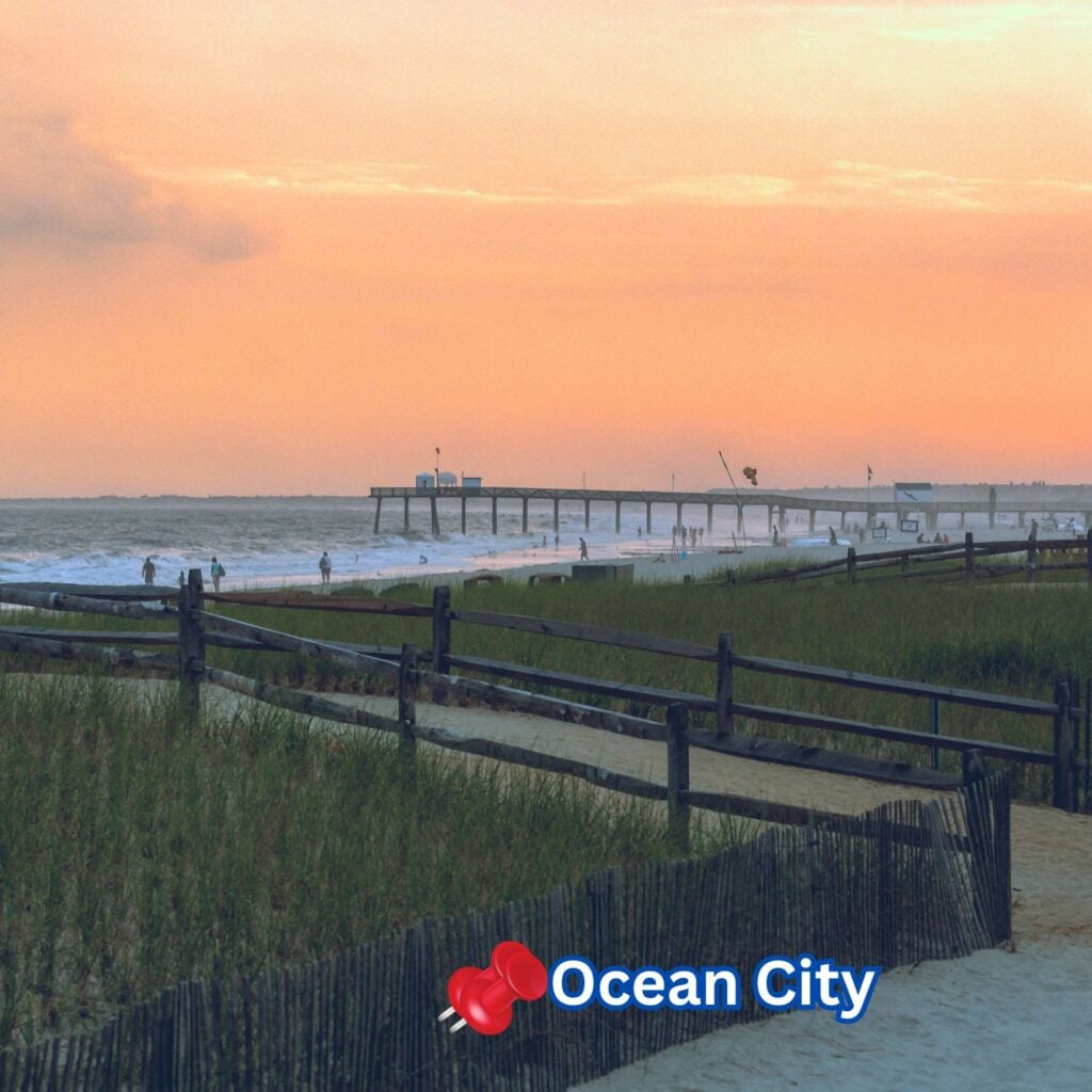 Ocean City, New Jersey Beach at Dusk